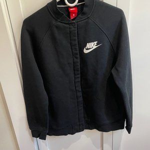 NIKE WOMENS, FULL BUTTON SWEATSHIRT, BLK, LARGE